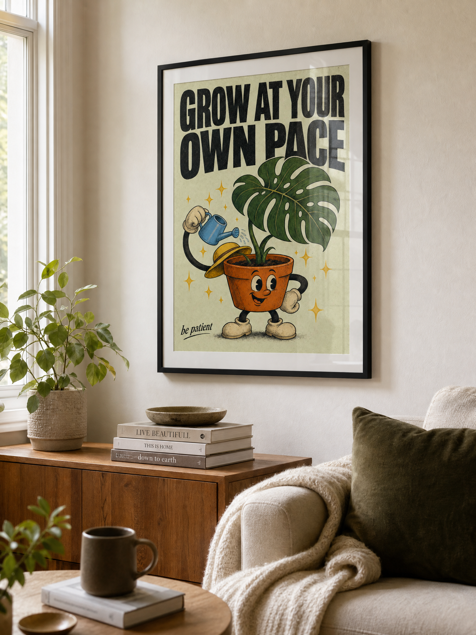 Grow At Your Own Pace — Plant Dad Poster