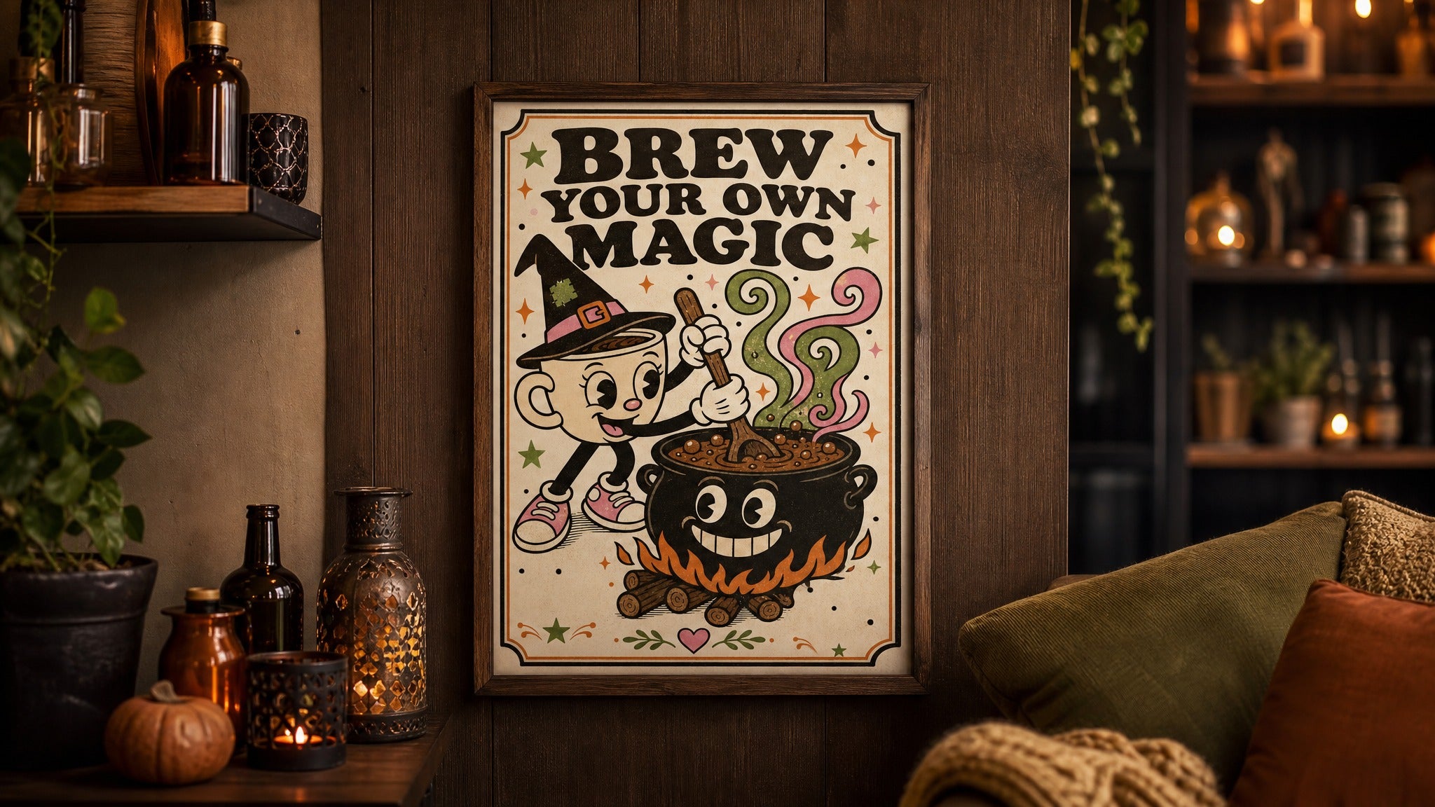 Brew Magic — Coffee Witch Poster