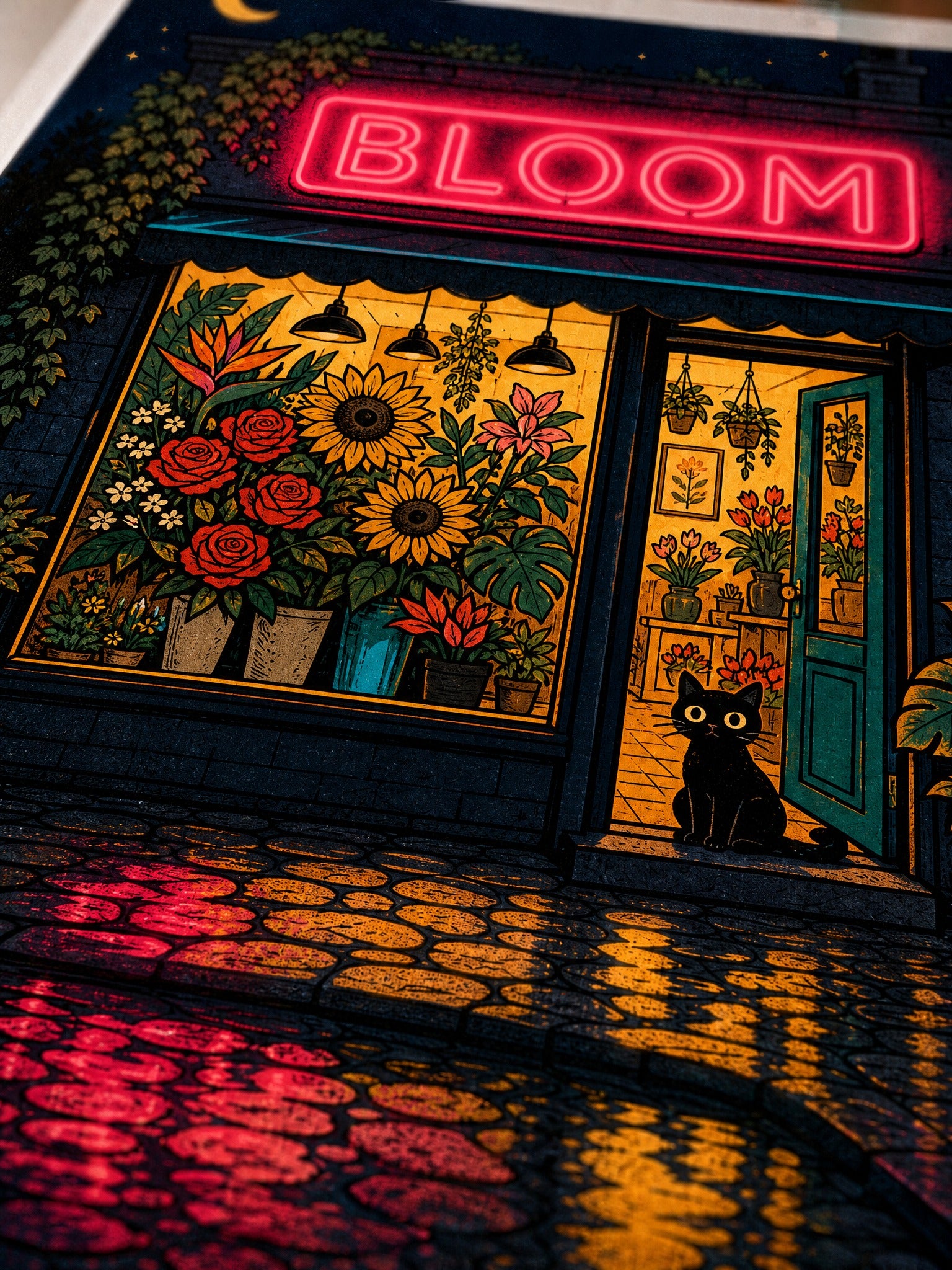 Bloom After Dark — Flower Shop Poster
