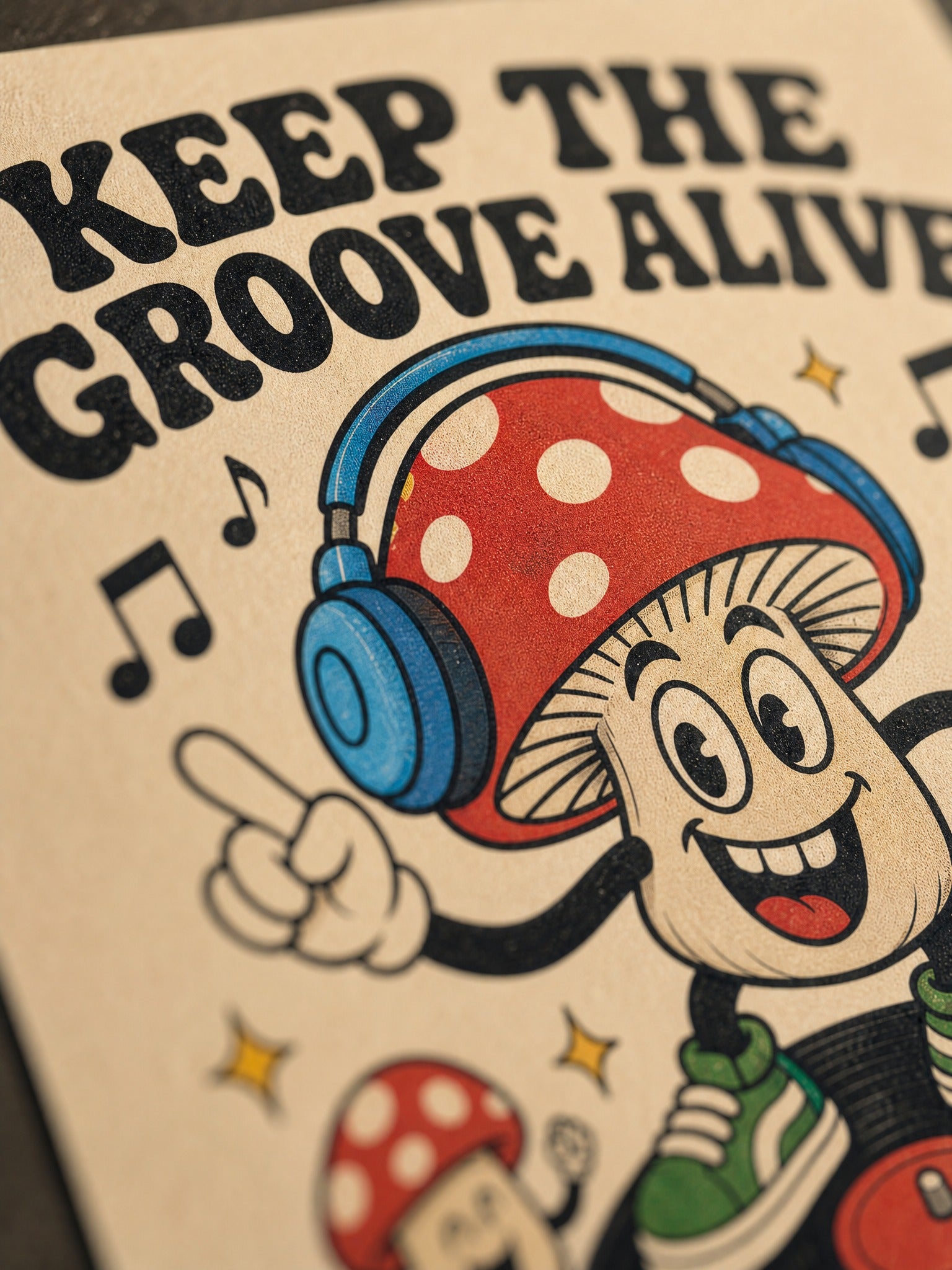 Keep The Groove Alive — Mushroom DJ Poster
