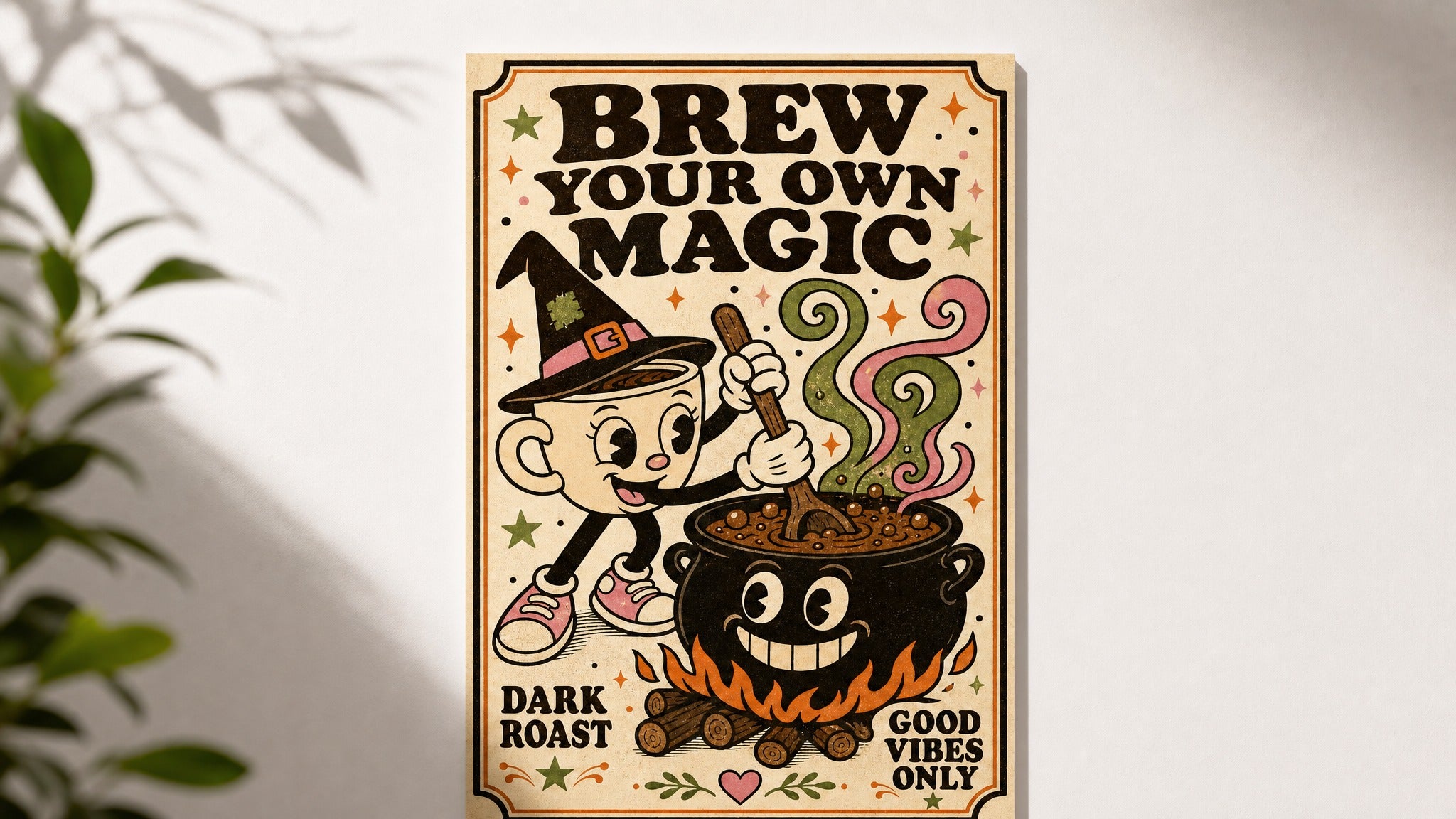 Brew Magic — Coffee Witch Poster