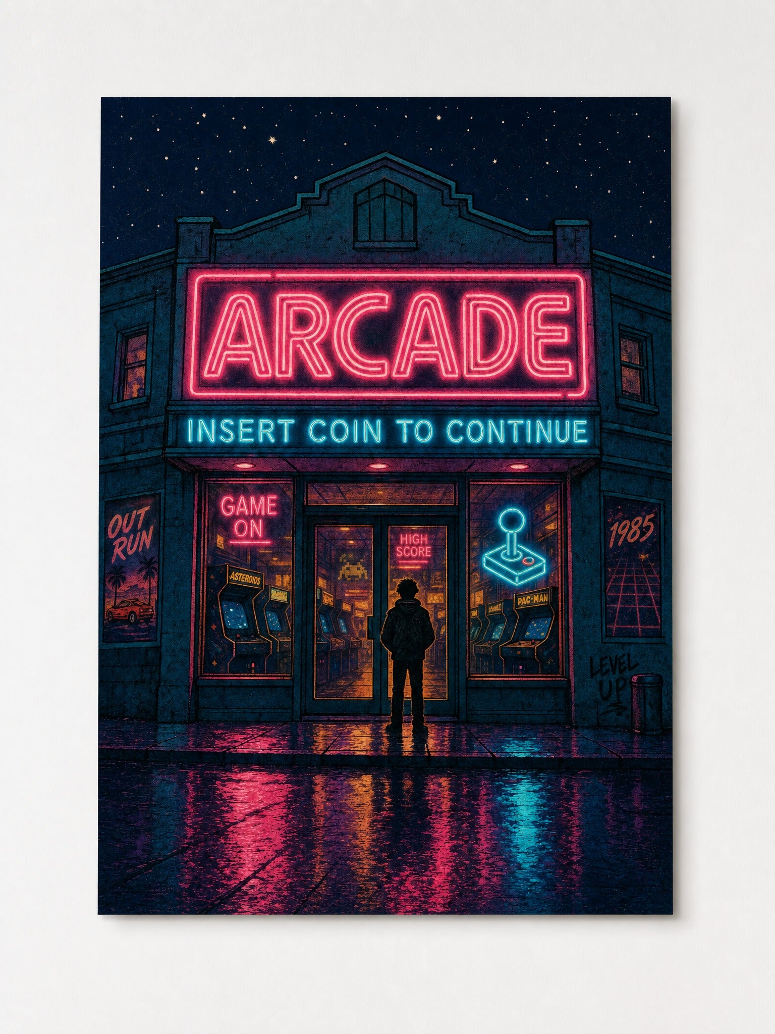 Insert Coin — Retro Arcade Poster
