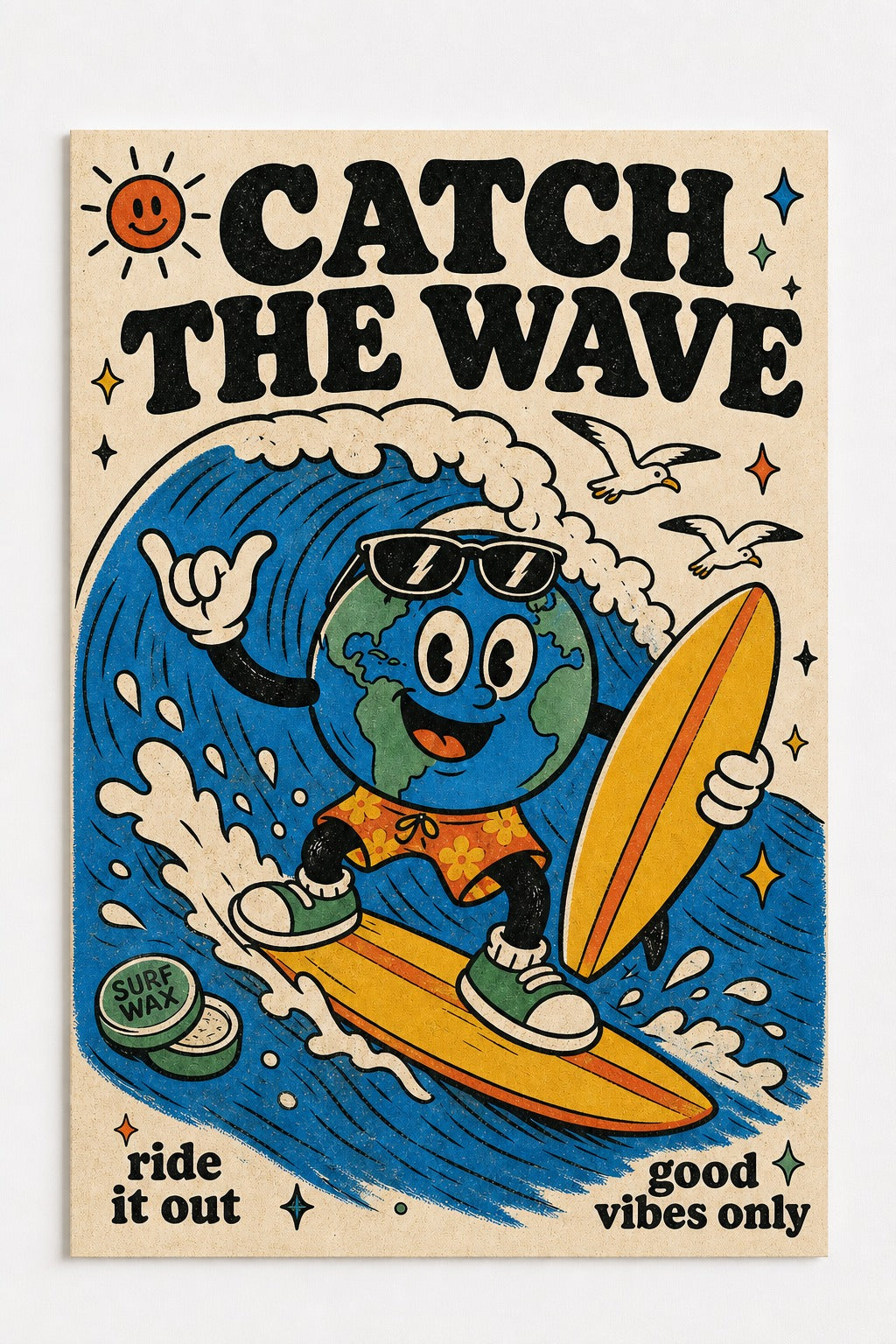 Catch The Wave — Surfing Earth Poster