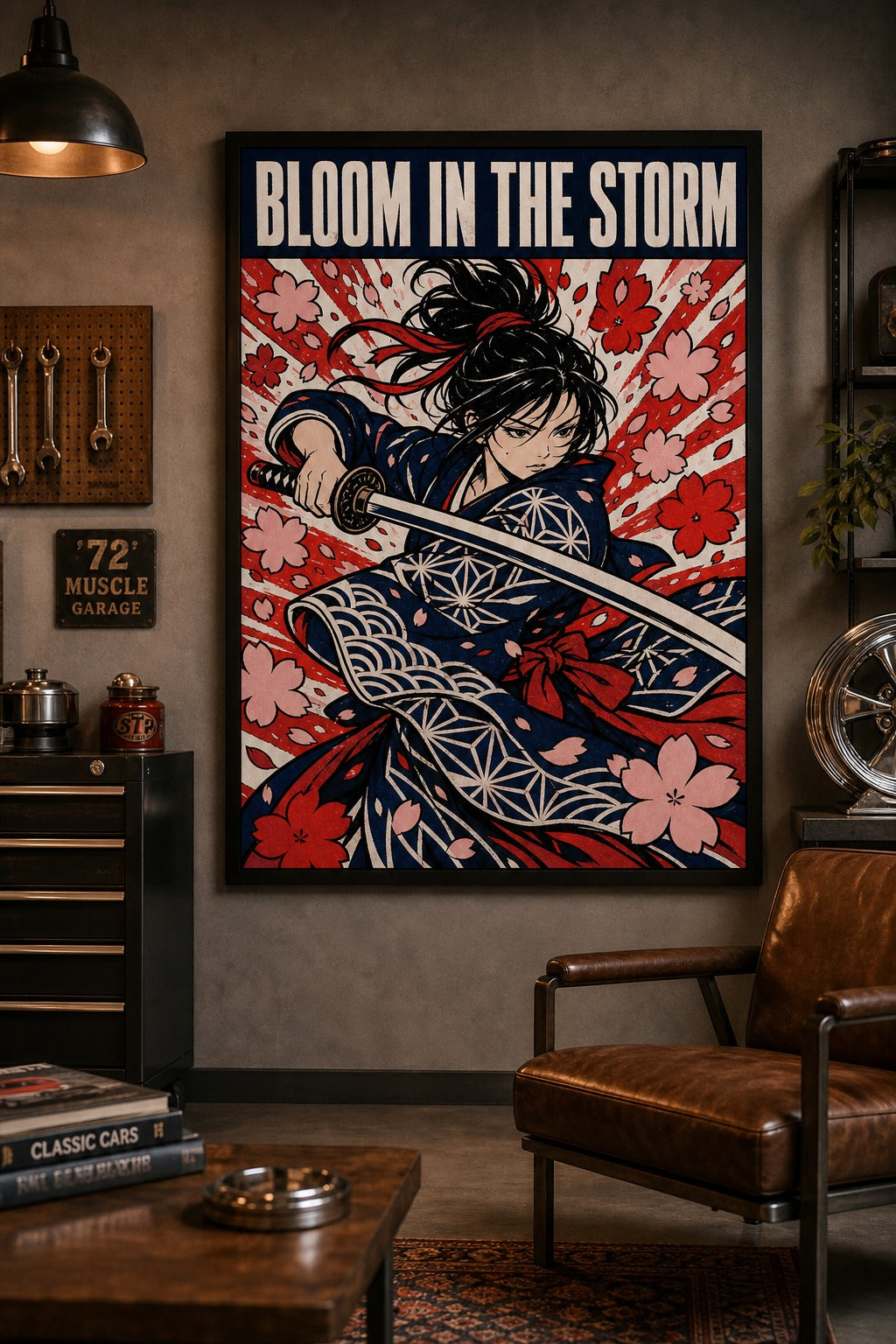 Bloom In The Storm — Samurai Poster