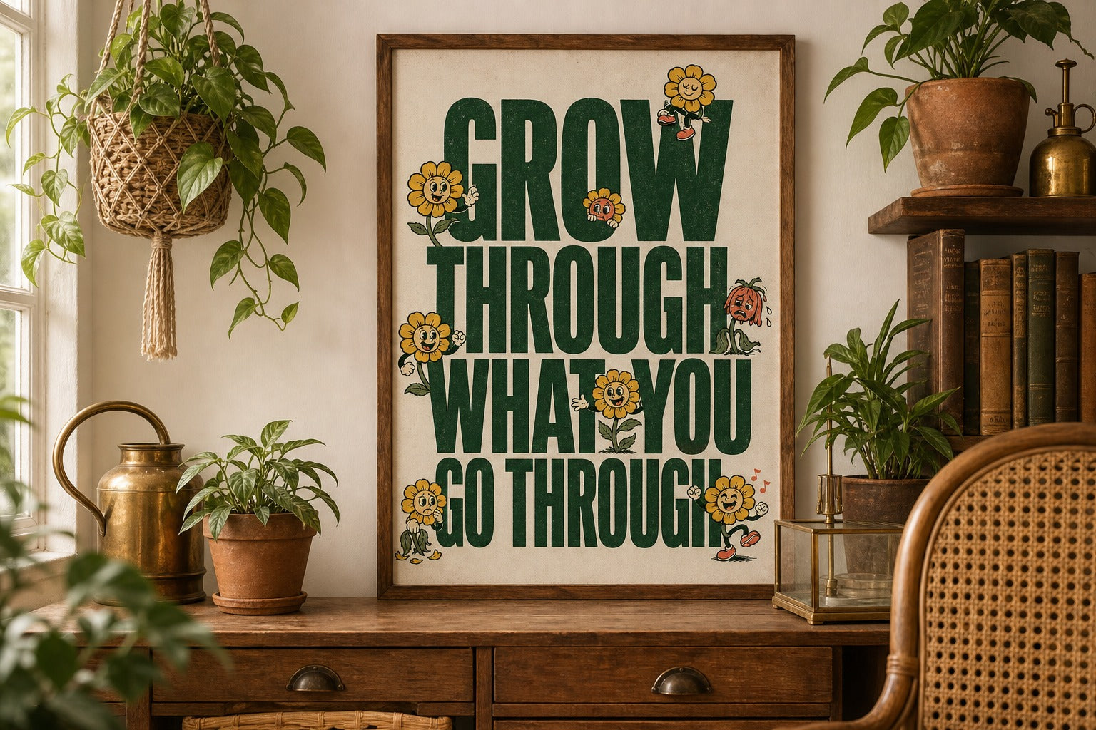 Grow Through It — Typography Poster