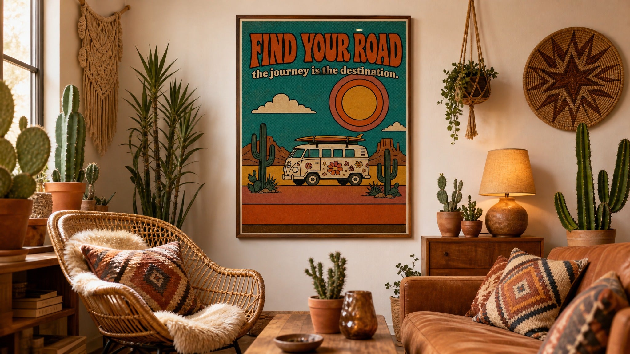 Find Your Road — Vintage Camper Poster
