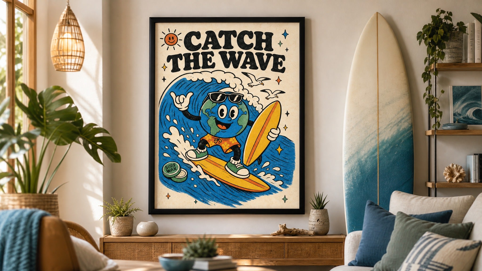 Catch The Wave — Surfing Earth Poster