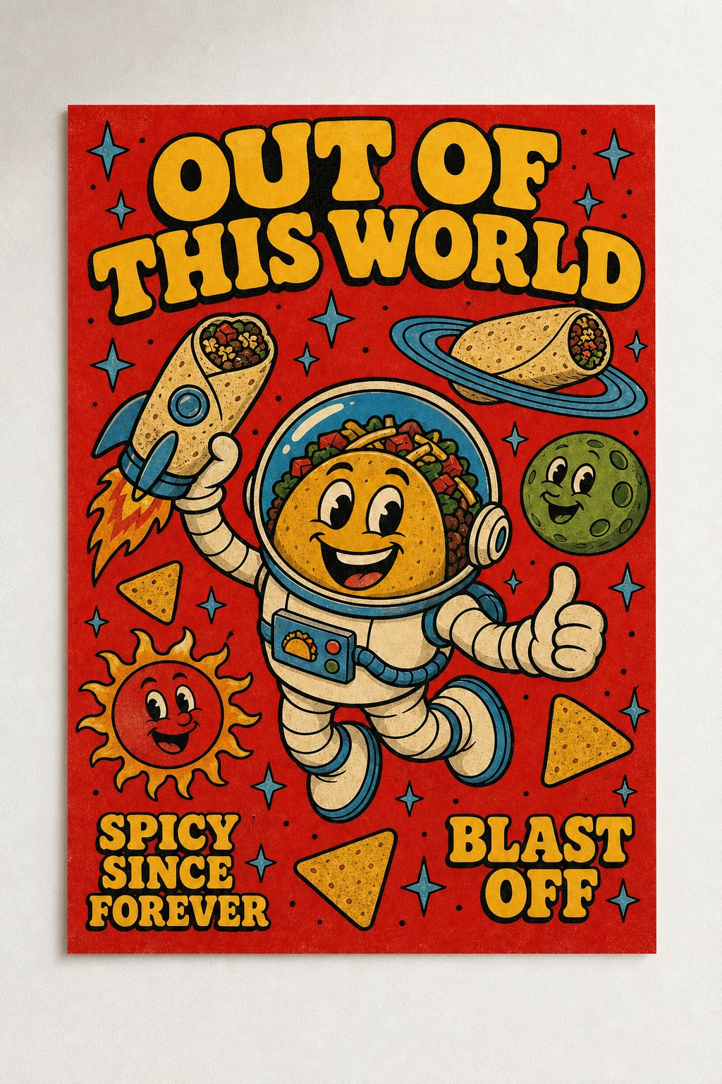 Out Of This World — Astronaut Taco Poster