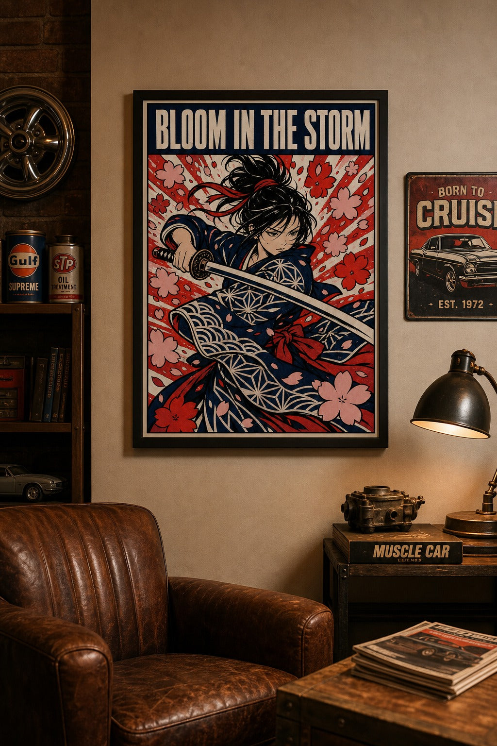 Bloom In The Storm — Samurai Poster