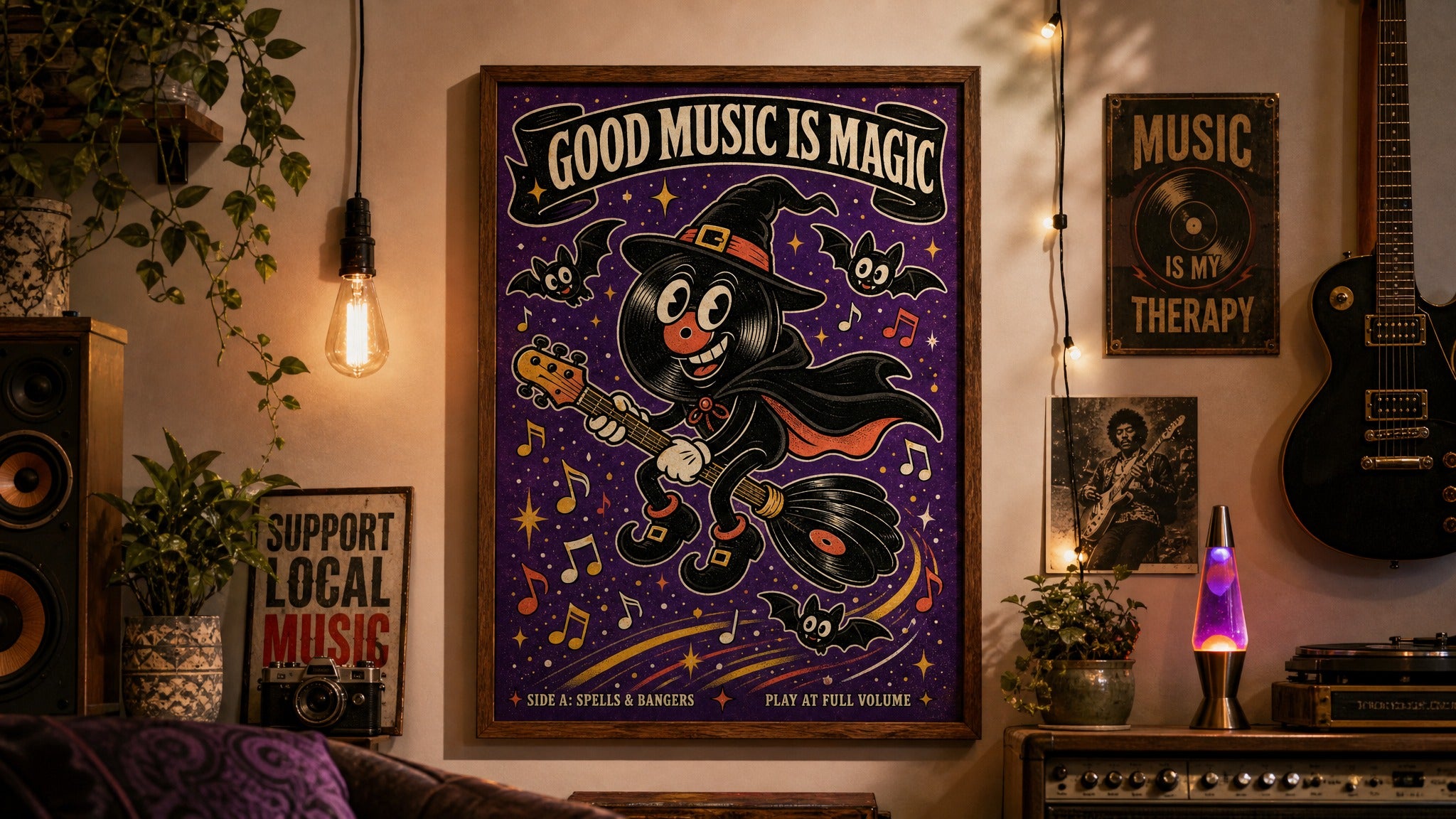 Good Music Is Magic — Vinyl Witch Poster