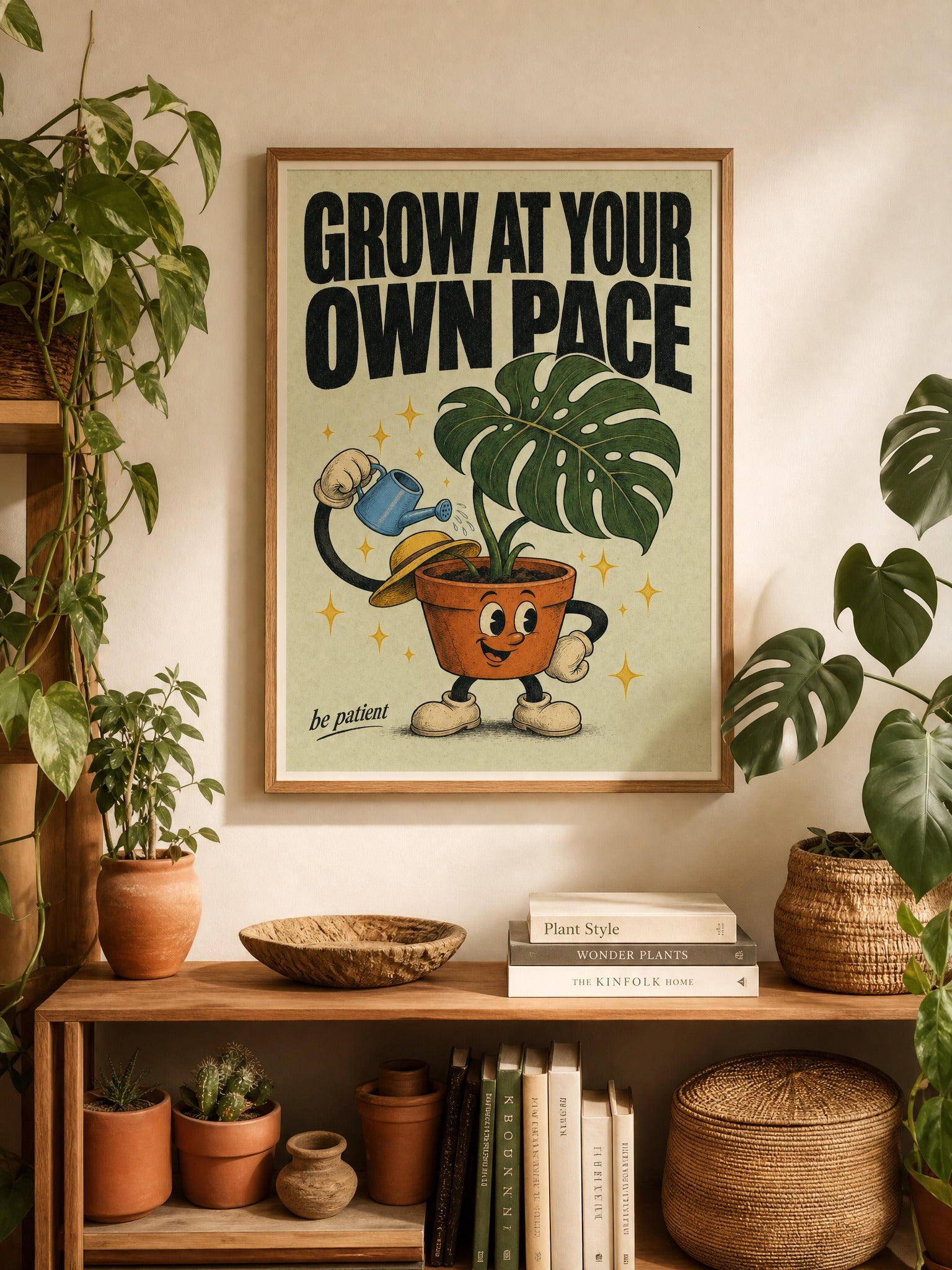 Grow At Your Own Pace — Plant Dad Poster