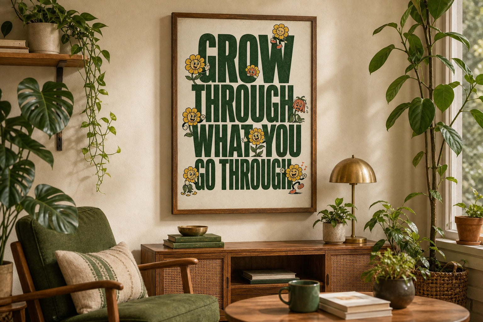 Grow Through It — Typography Poster