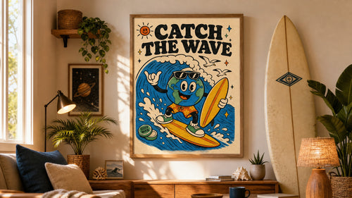 Catch The Wave — Surfing Earth Poster