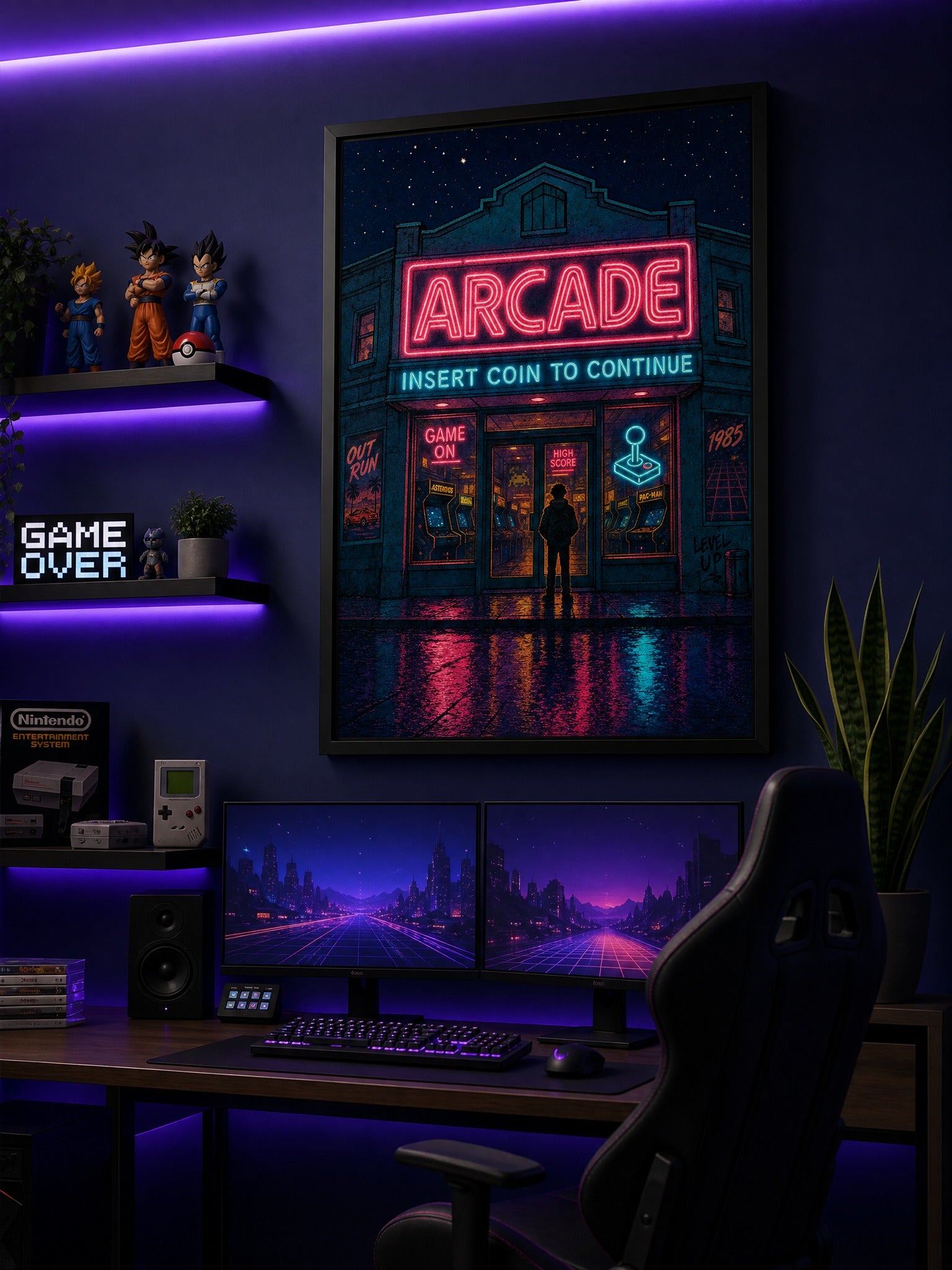 Insert Coin — Retro Arcade Poster