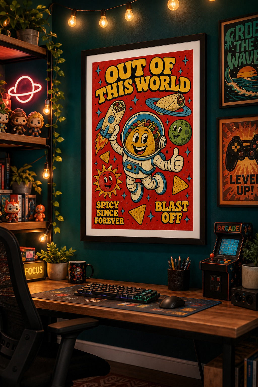 Out Of This World — Astronaut Taco Poster