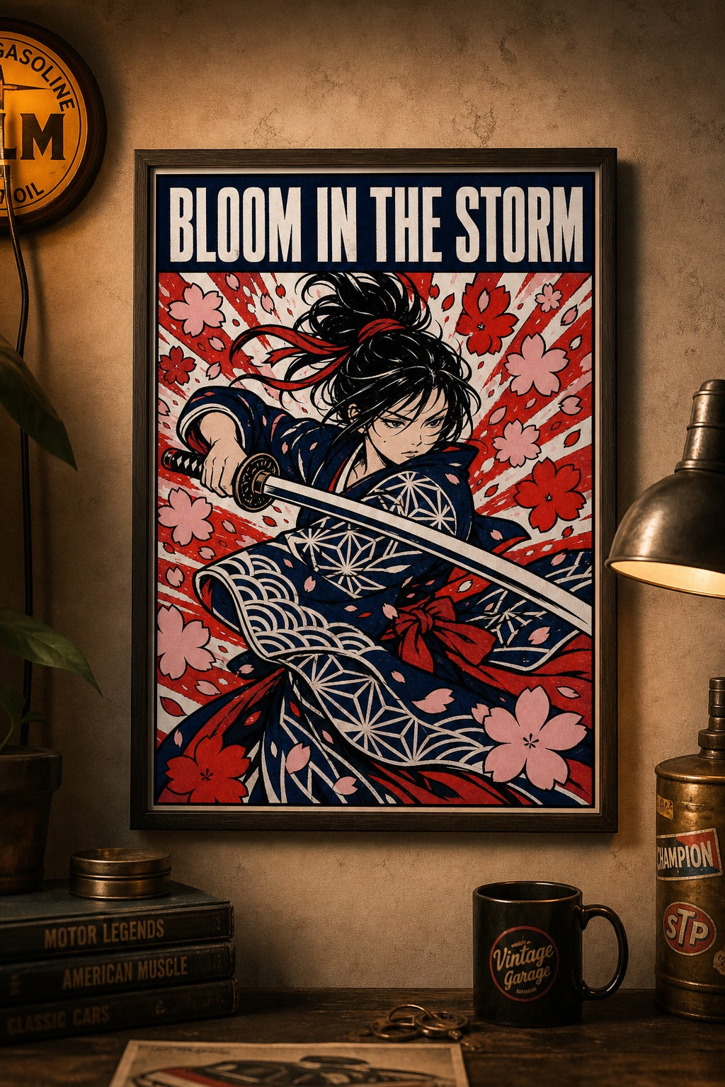 Bloom In The Storm — Samurai Poster