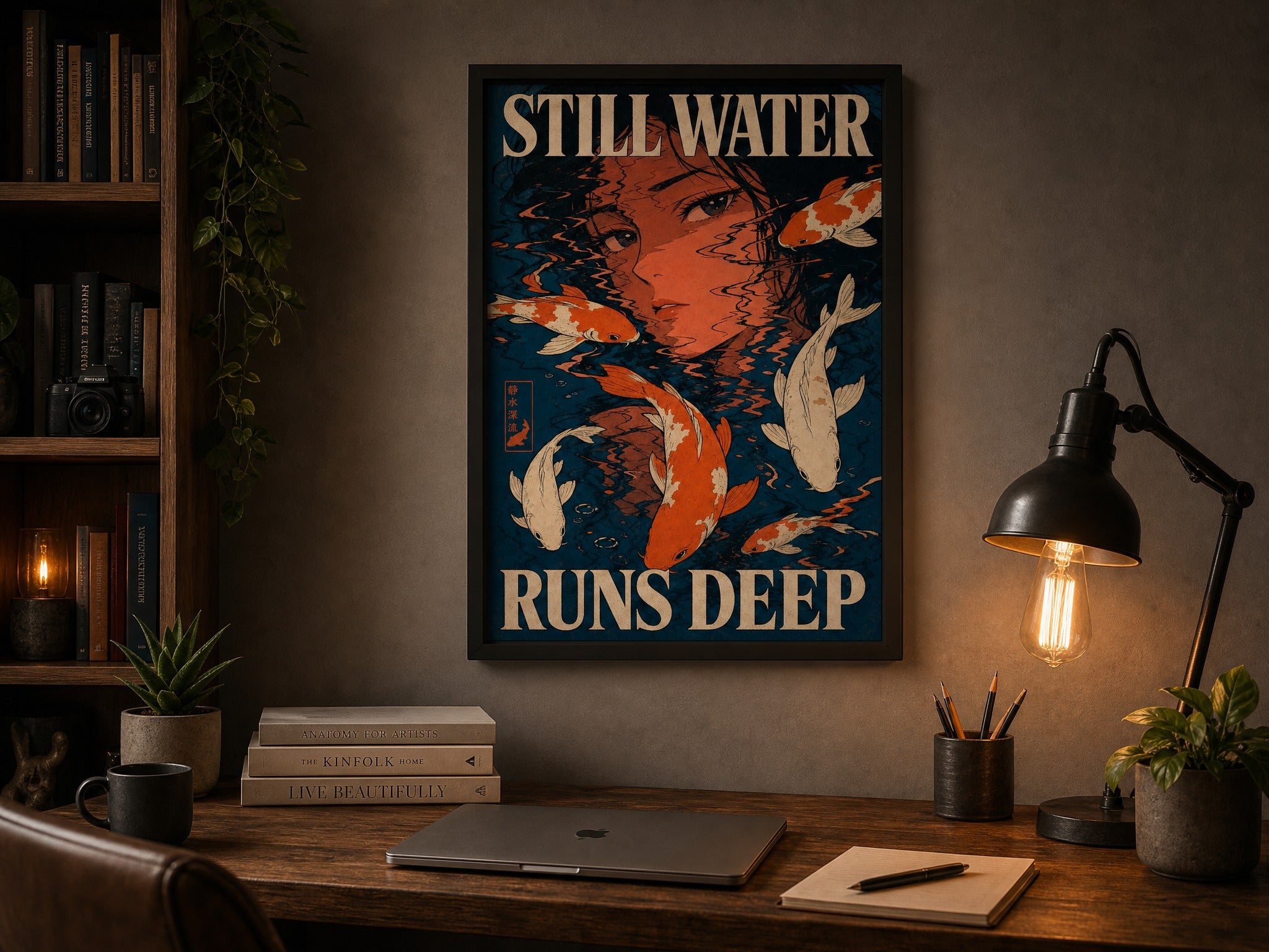 Still Water — Koi Pond Poster