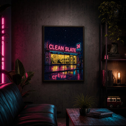 Clean Slate — Laundromat Night Poster