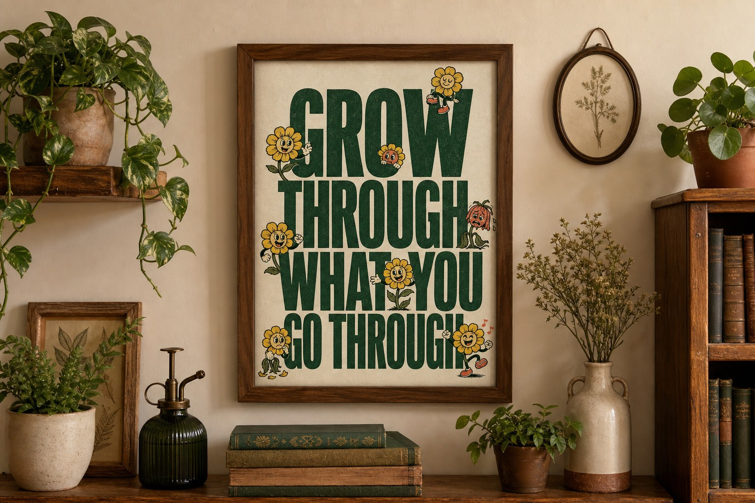 Grow Through It — Typography Poster