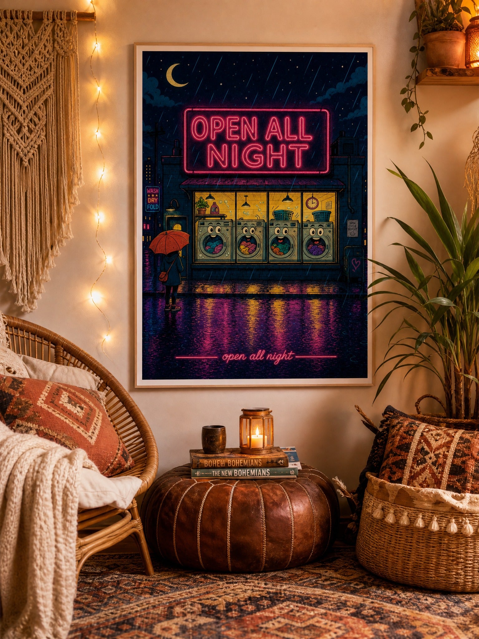 3AM Spin — Laundromat Night Poster