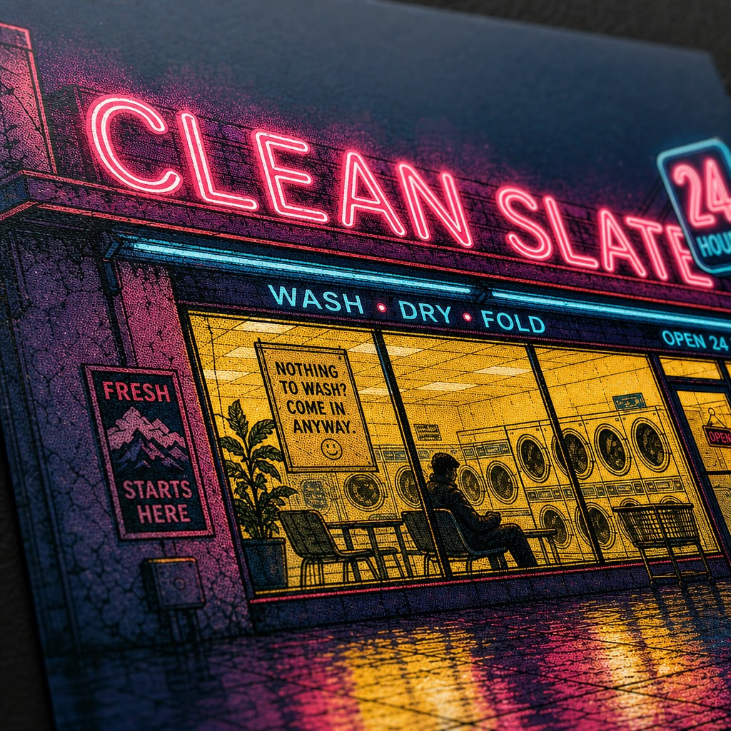 Clean Slate — Laundromat Night Poster
