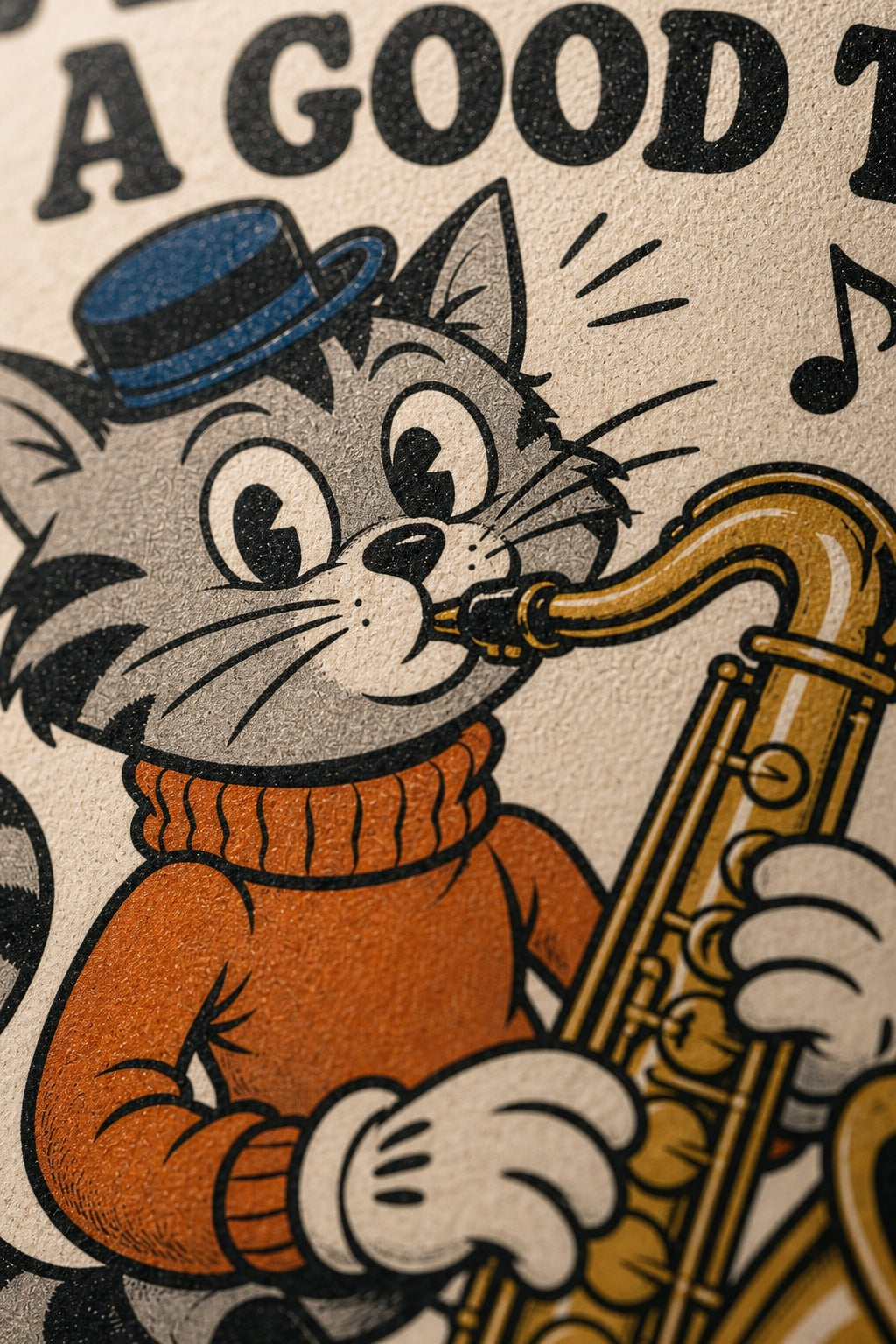 Every Note Is A Good Time — Jazz Cat Poster