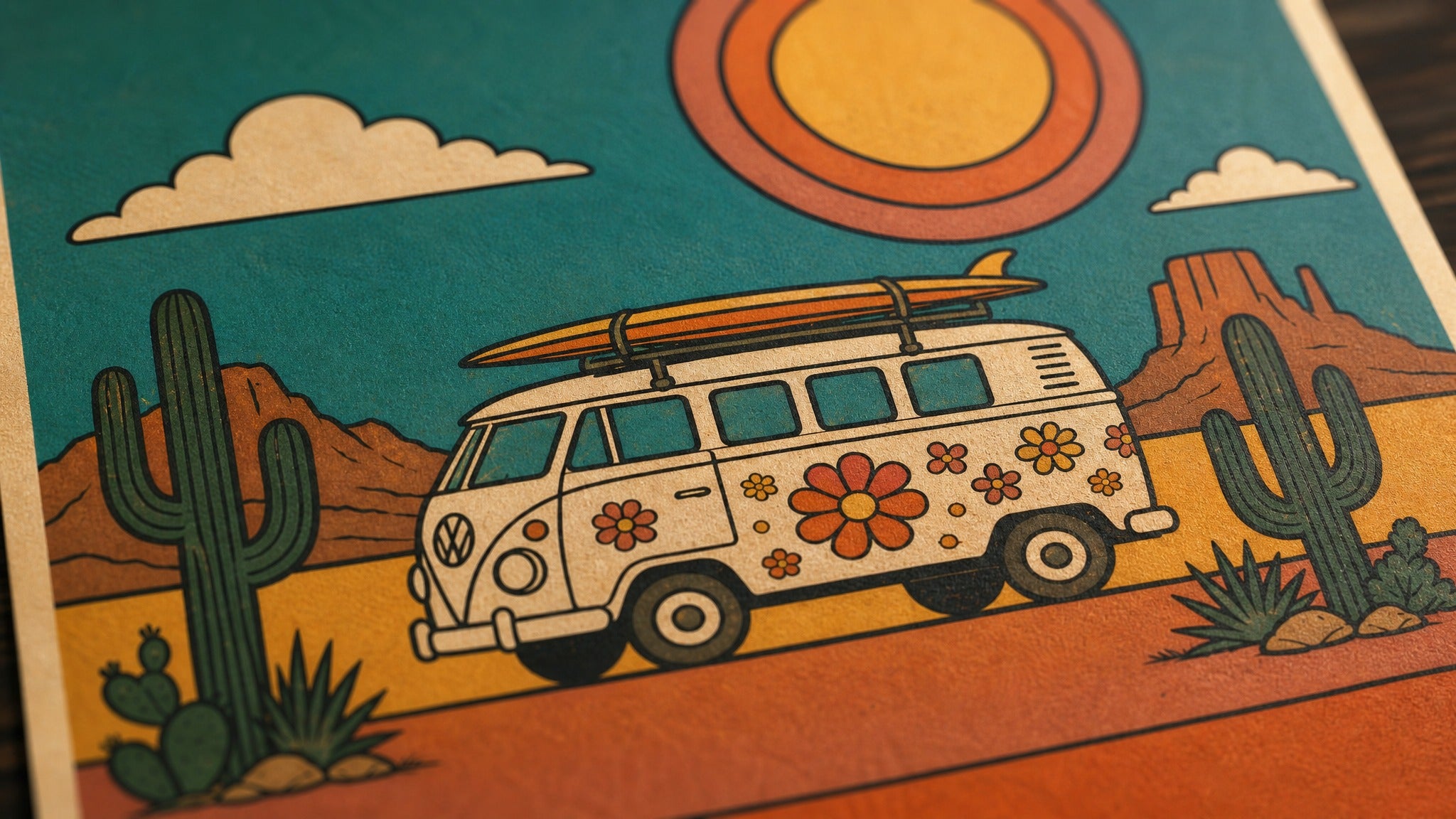 Find Your Road — Vintage Camper Poster